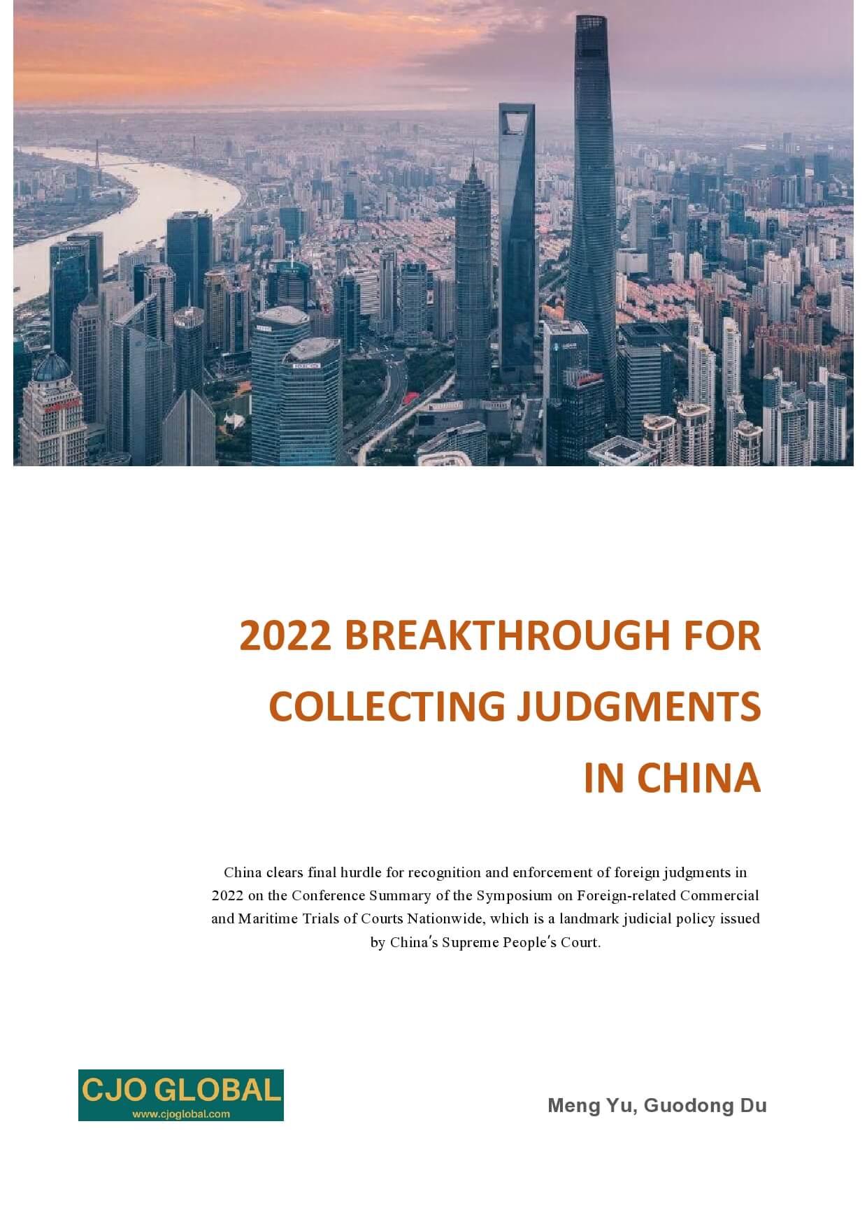 Cjo How Chinese Courts Determine Reciprocity in Foreign Judgment ...
